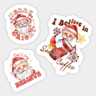 Vintage Santa Claus Stickers Pack Sticker